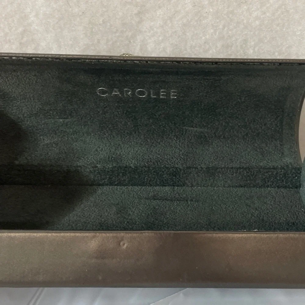 Vintage‎ Y2K Carolee CL 706 Copper Metal Rectangular Eyeglasses Frames with Case